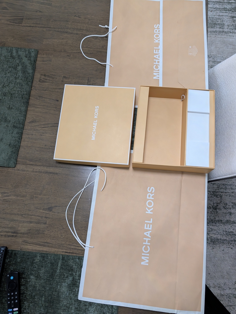 Michael Kors Storage/Gift Box & 2 Medium Shopping Bags
